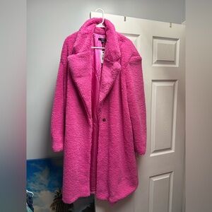 AFRM Oriana Oversized Blazer Coat in Raspberry Rose